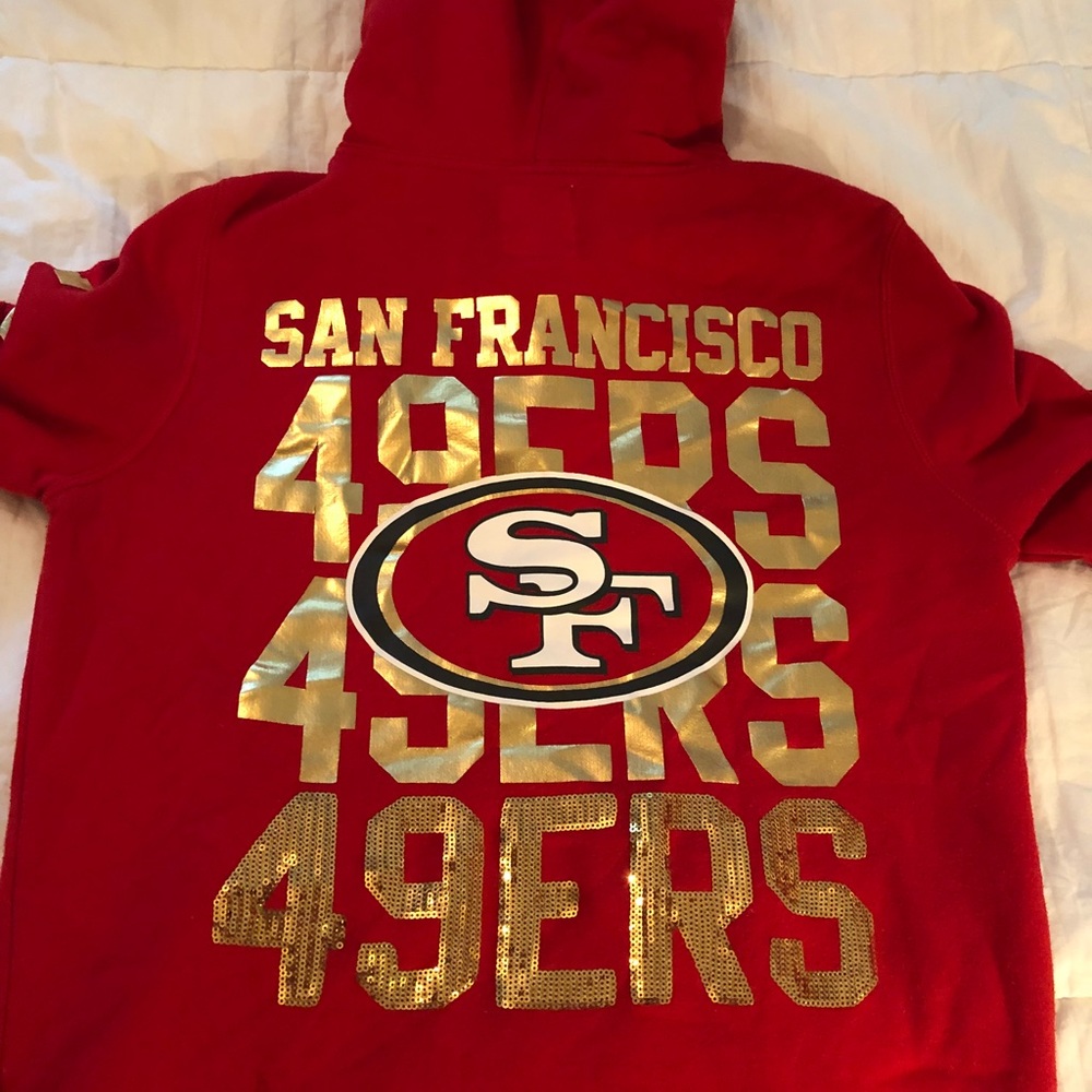 Pink Victoria’s Secret’s 49ers sweatsuit